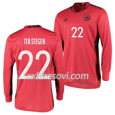 Njemačka TER Stegen 22 Golmanski Domaći Nogometni Dres Euro 2020 Dugim Rukavima